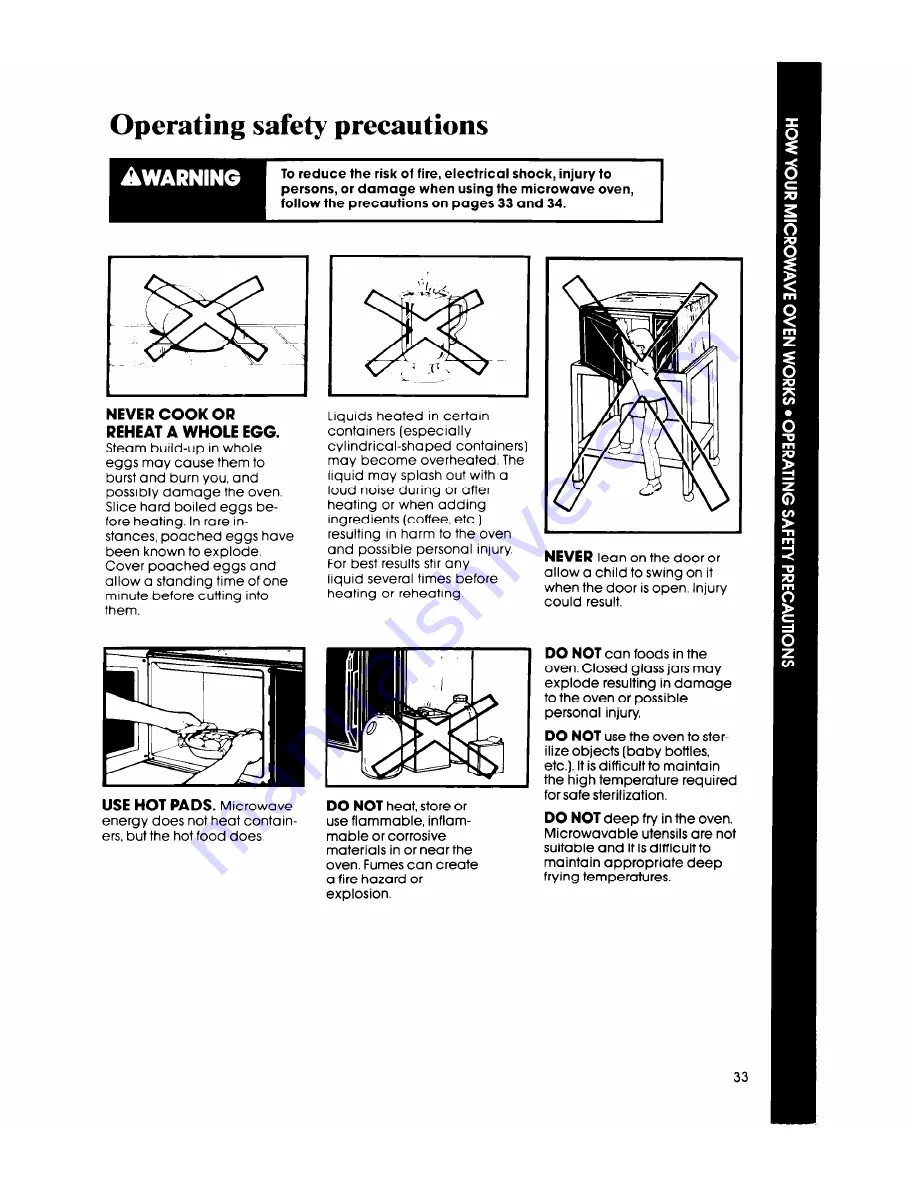 Whirlpool MW8900XS Use & Care Manual Download Page 33