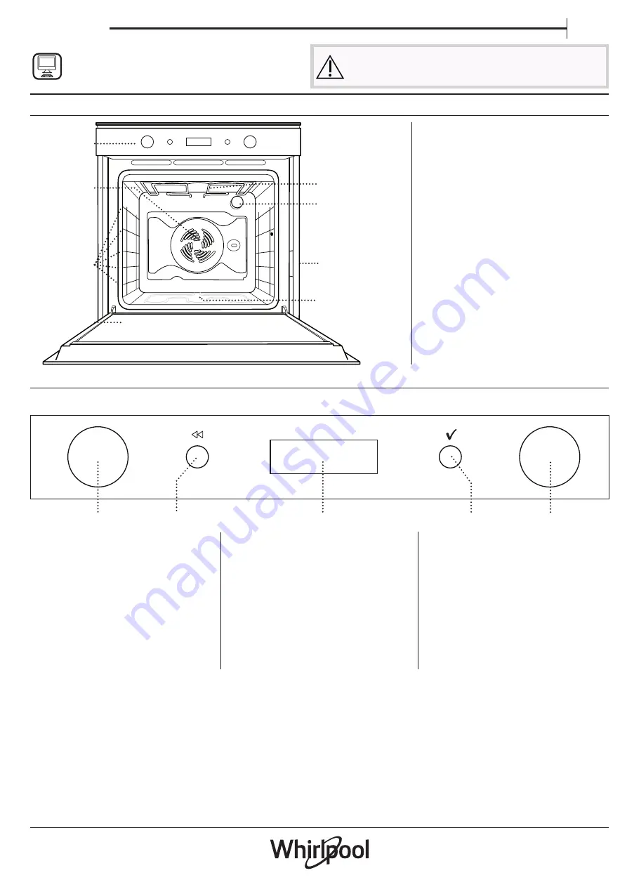 Whirlpool OAKZ9 1395 P IX Quick Manual Download Page 1