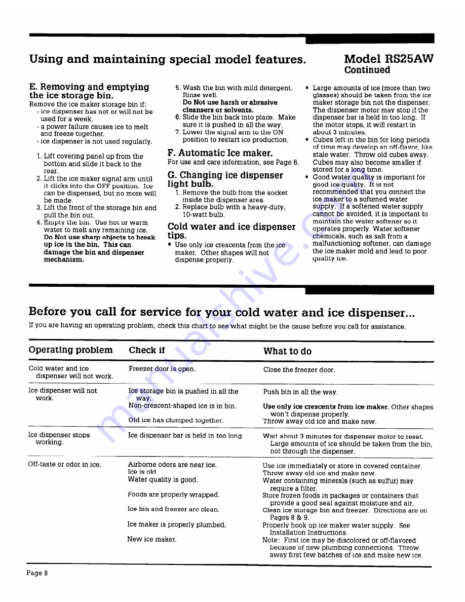 Whirlpool OR-069 Care Manual Download Page 8