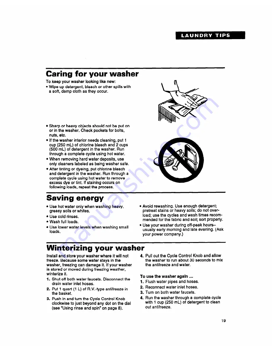 Whirlpool RAM4131A Use And Care Manual Download Page 19