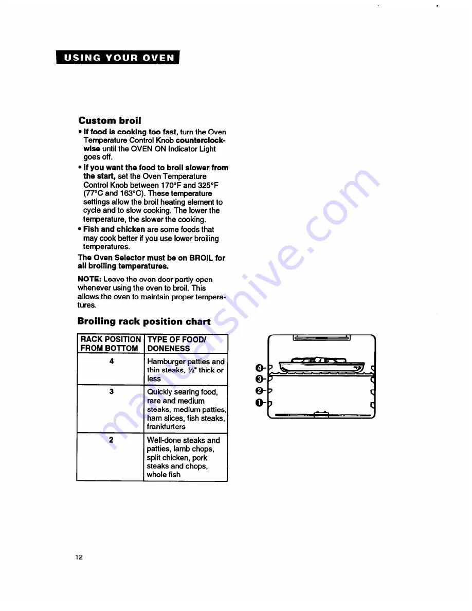 Whirlpool RB1005PXY Use And Care Manual Download Page 12