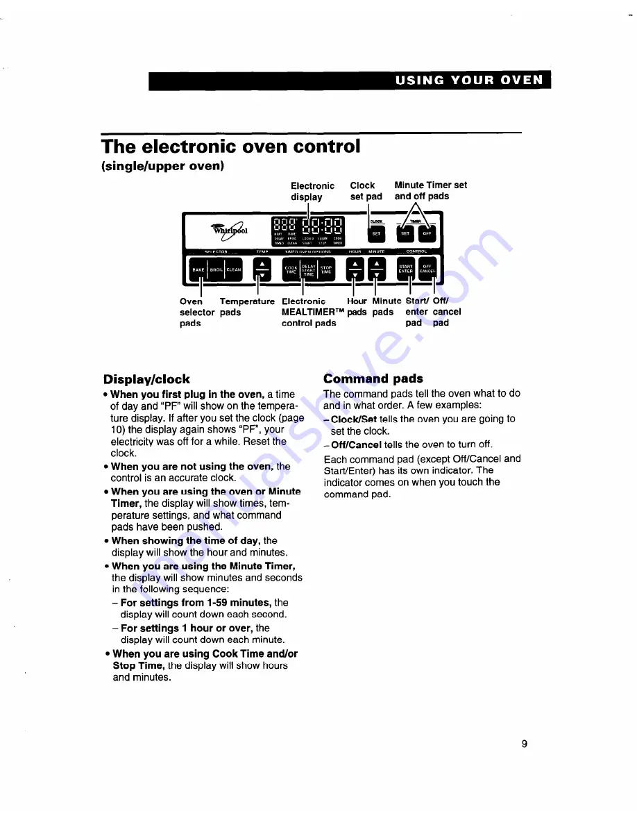 Whirlpool RB16 PXB Use And Care Manual Download Page 9