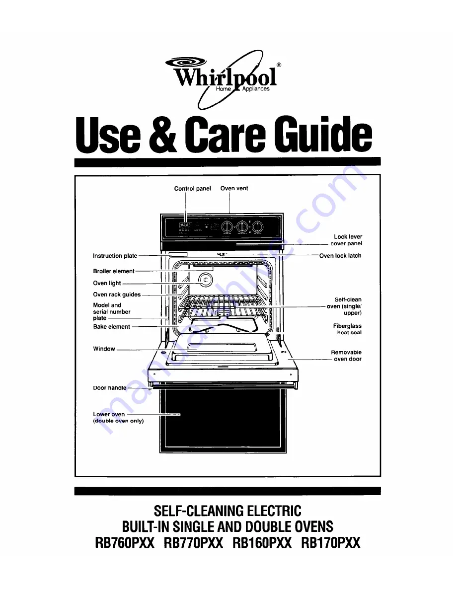 Whirlpool RB160PXX Скачать руководство пользователя страница 1