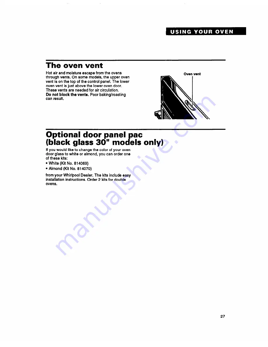 Whirlpool RB16OPXY Use And Care Manual Download Page 27