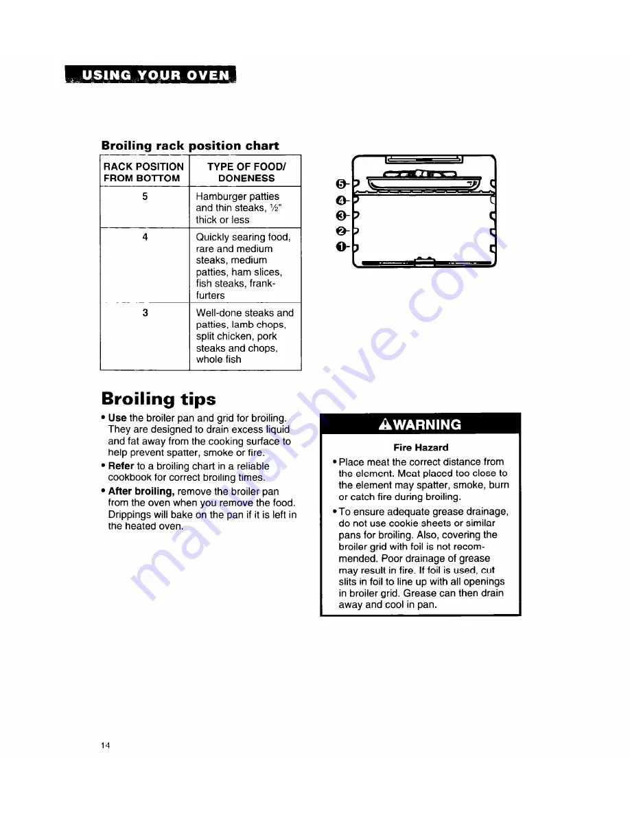 Whirlpool RB262PXA Use And Care Manual Download Page 14