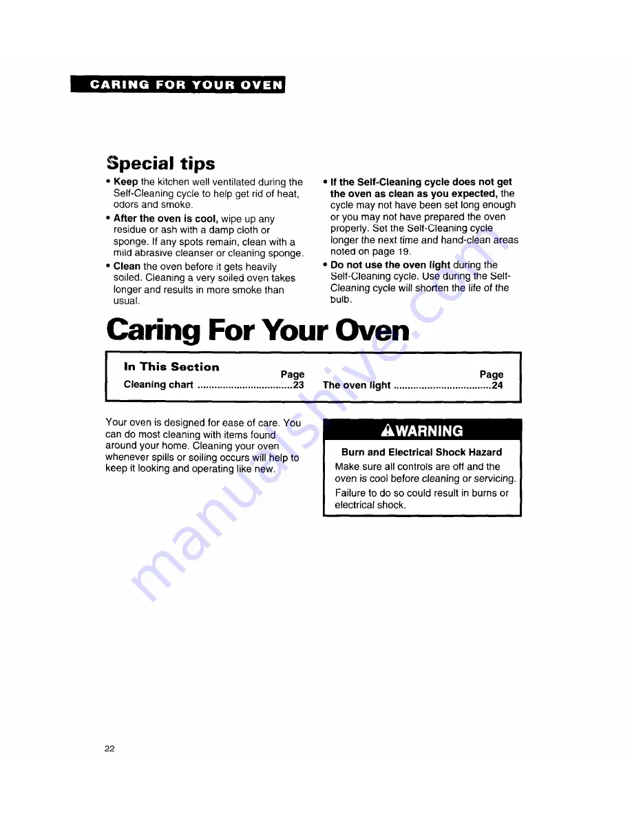 Whirlpool RB262PXA Use And Care Manual Download Page 22