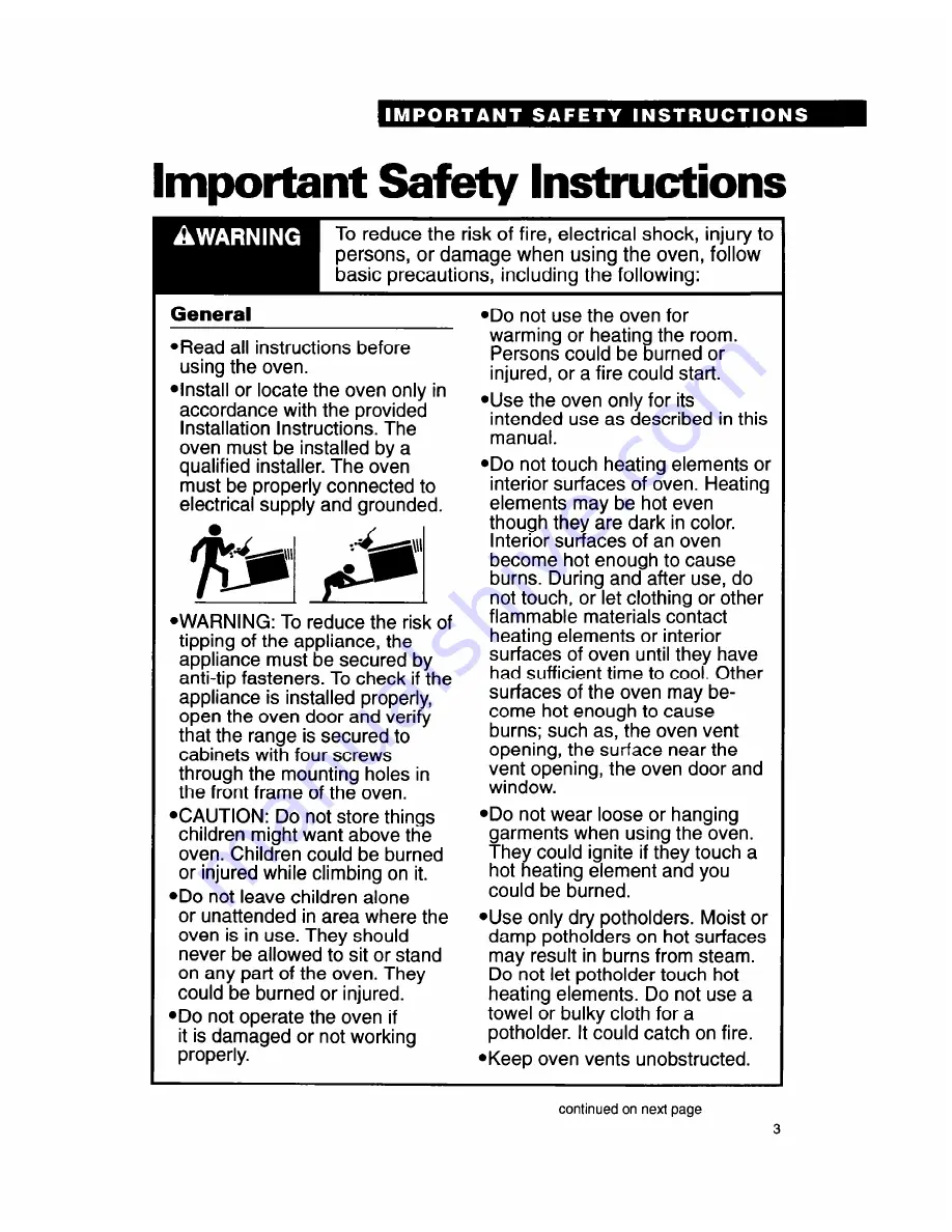 Whirlpool RB262PXY Use And Care Manual Download Page 3