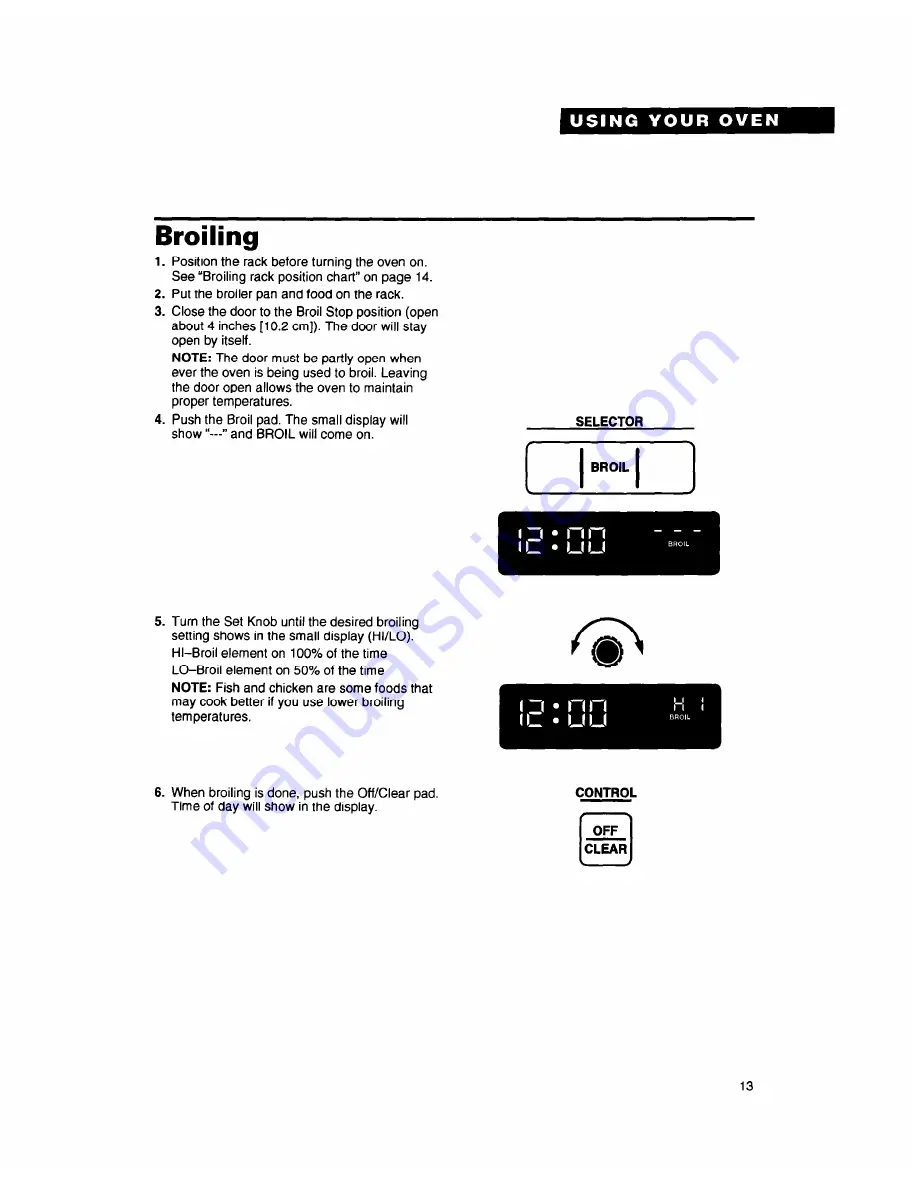 Whirlpool RB262PXY Use And Care Manual Download Page 13