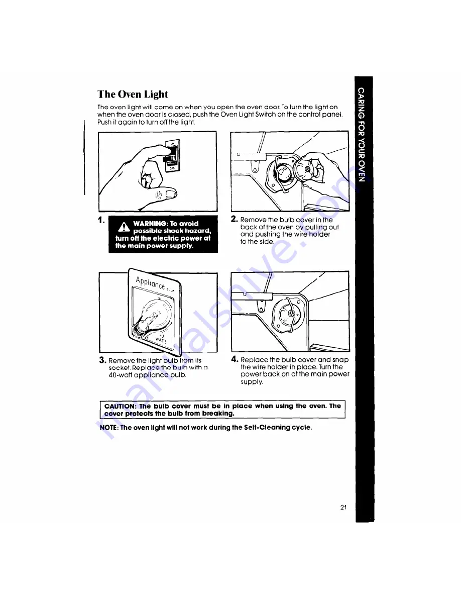 Whirlpool RB265PXV Use And Care Manual Download Page 21