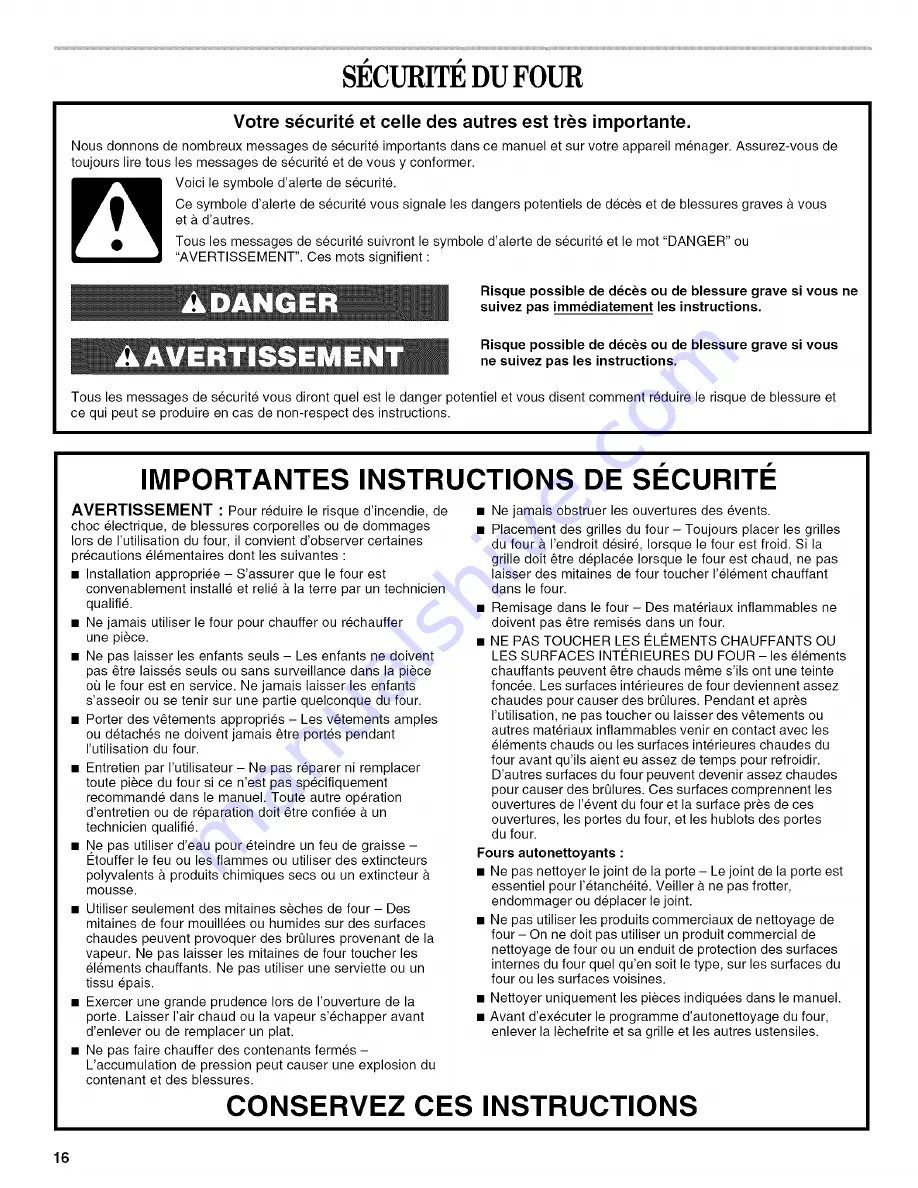 Whirlpool RBD245 Use & Care Manual Download Page 16