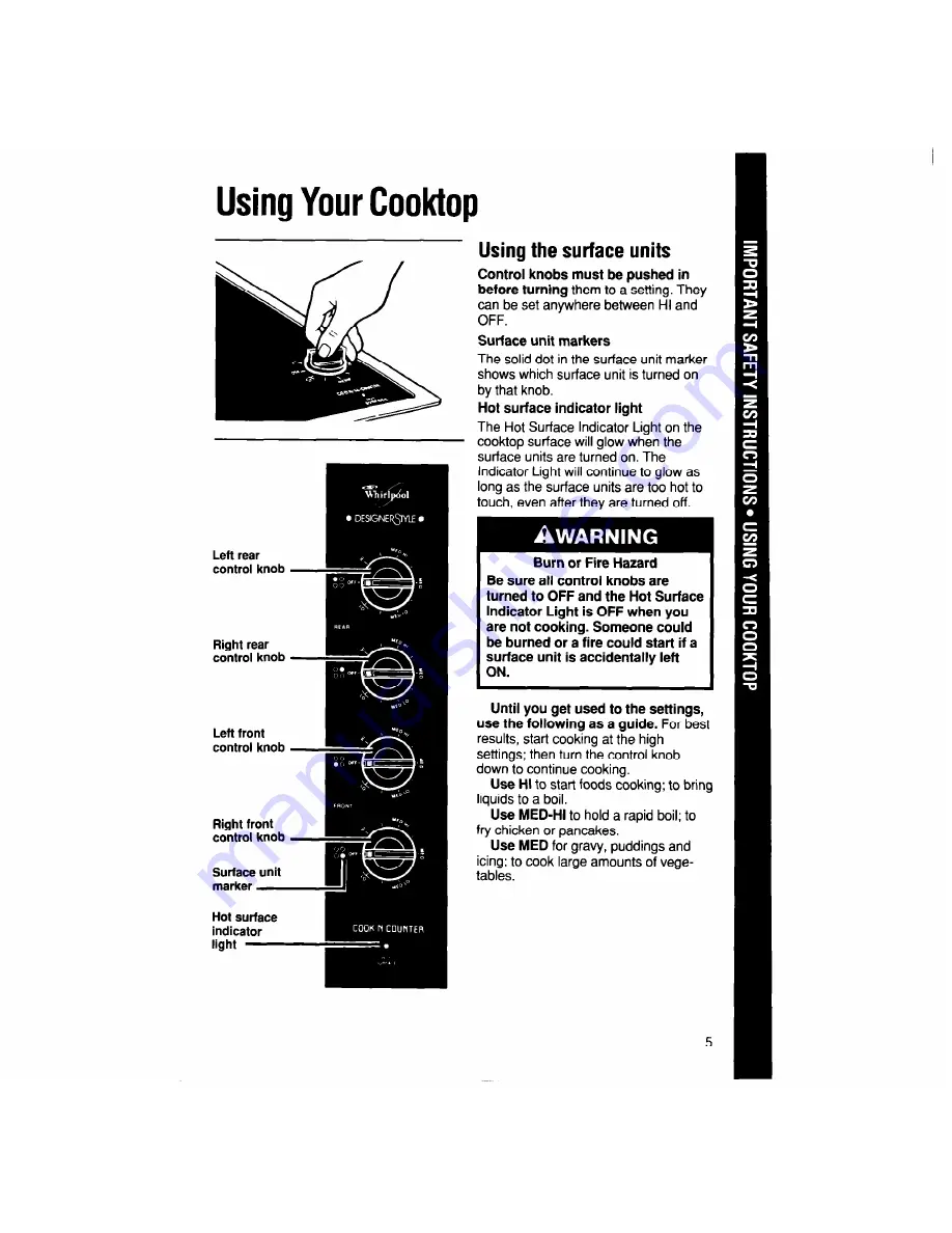 Whirlpool RC8600xv Use And Care Manual Download Page 5