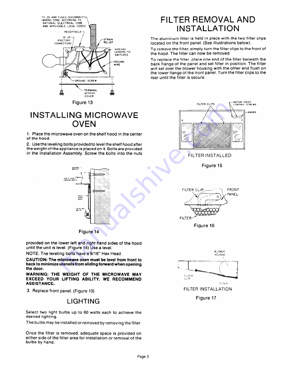 Whirlpool RCH3660 Installation Instructions Manual Download Page 5