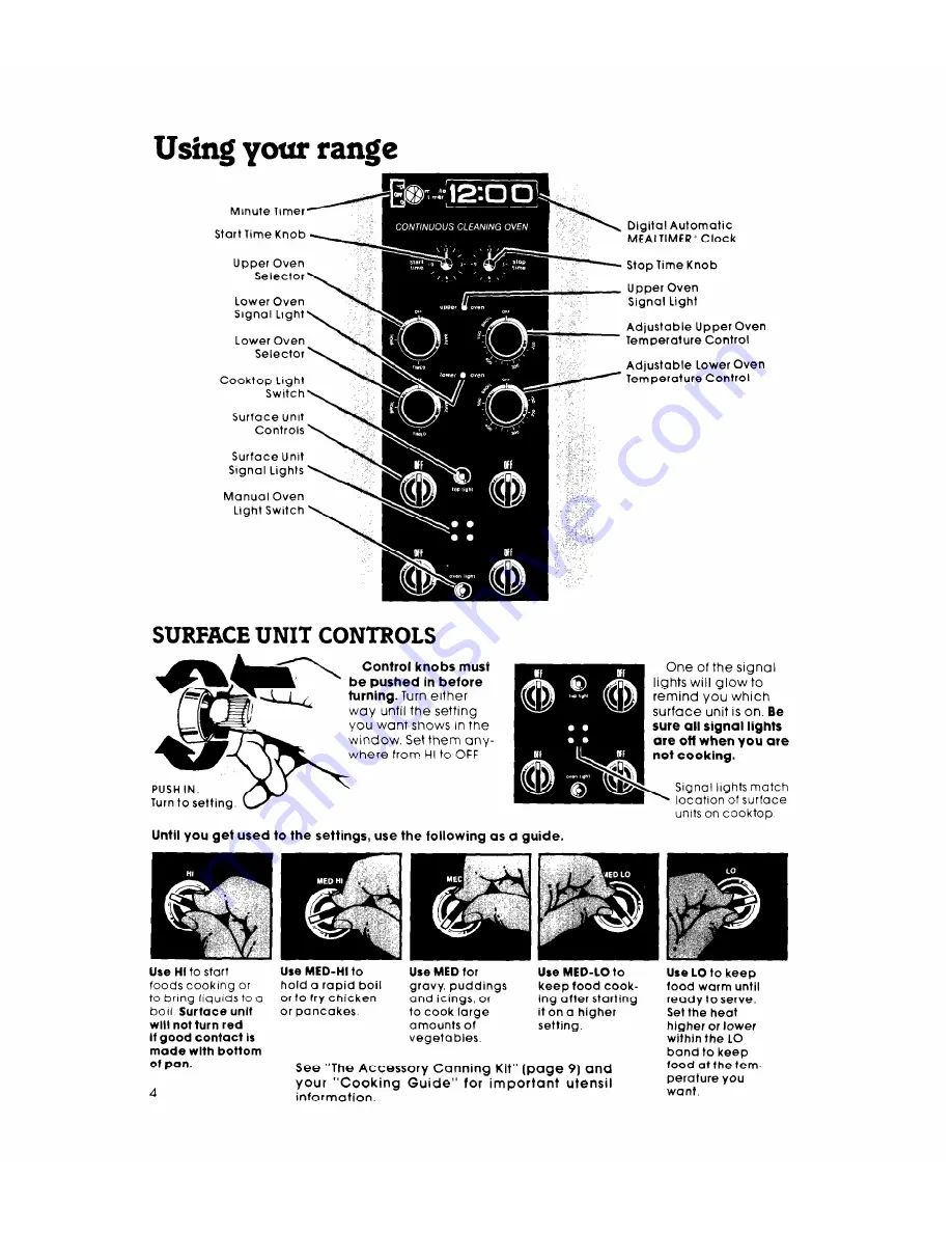 Whirlpool RE953PXK Use & Care Manual Download Page 4