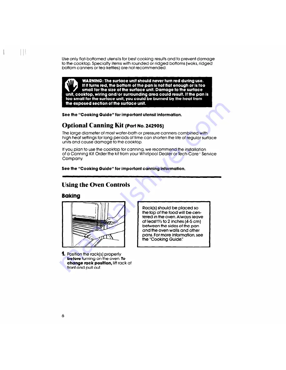 Whirlpool RF3000XP Use & Care Manual Download Page 6