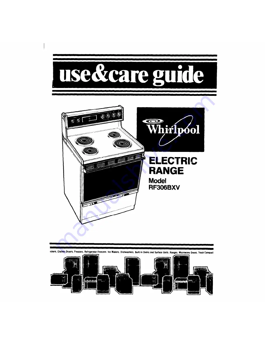 Whirlpool RF306BXV Use & Care Manual Download Page 1