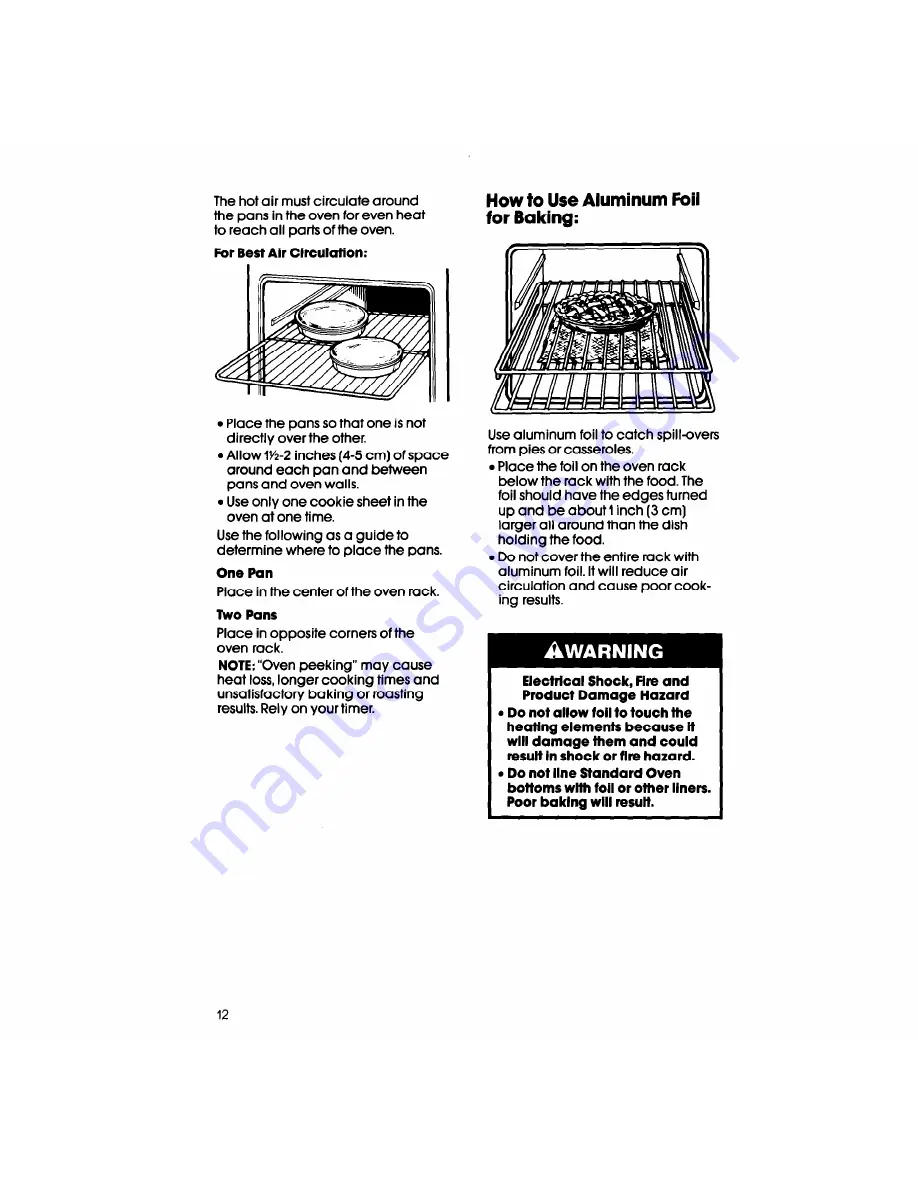 Whirlpool RF306BXV Use & Care Manual Download Page 12