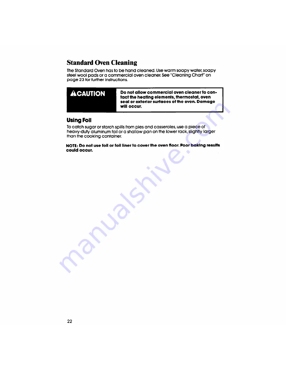 Whirlpool RF306BXV Use & Care Manual Download Page 22