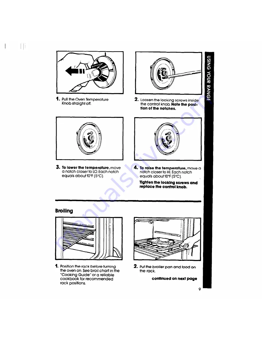 Whirlpool RF3100XP Use & Care Manual Download Page 9