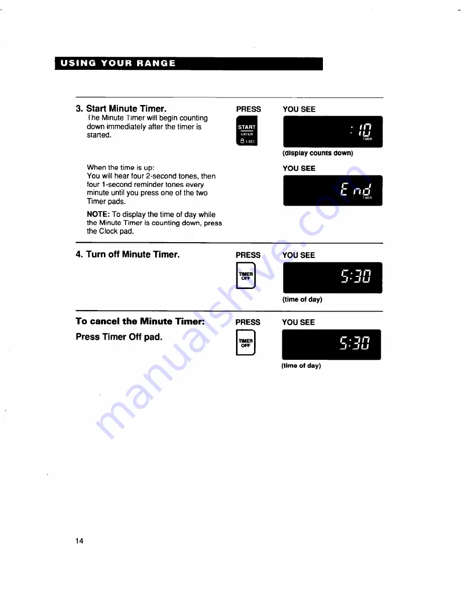 Whirlpool RF315PXD Скачать руководство пользователя страница 14