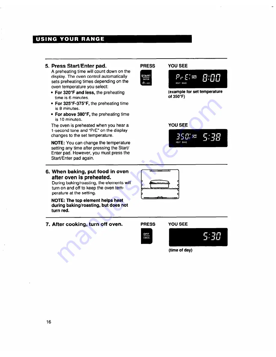 Whirlpool RF315PXD Скачать руководство пользователя страница 16