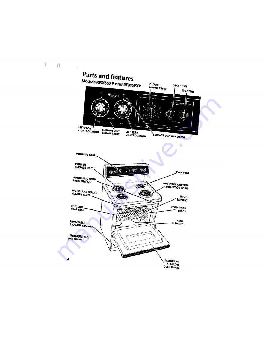 Whirlpool RF3165XP Use & Care Manual Download Page 4