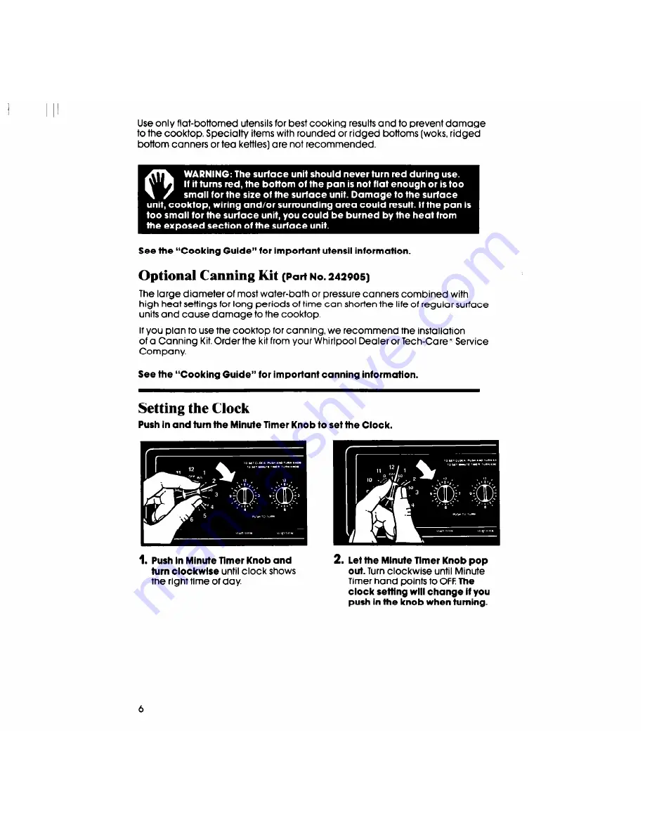 Whirlpool RF3165XP Use & Care Manual Download Page 6