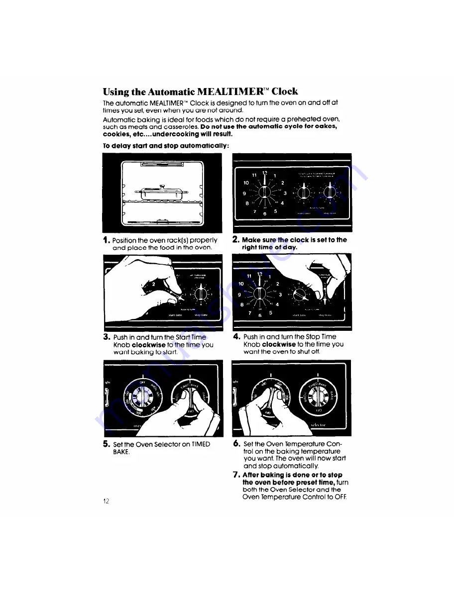 Whirlpool RF317PXW Use & Care Manual Download Page 12