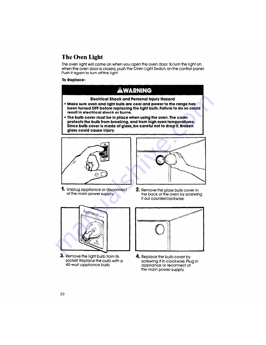 Whirlpool RF317PXX Use & Care Manual Download Page 20