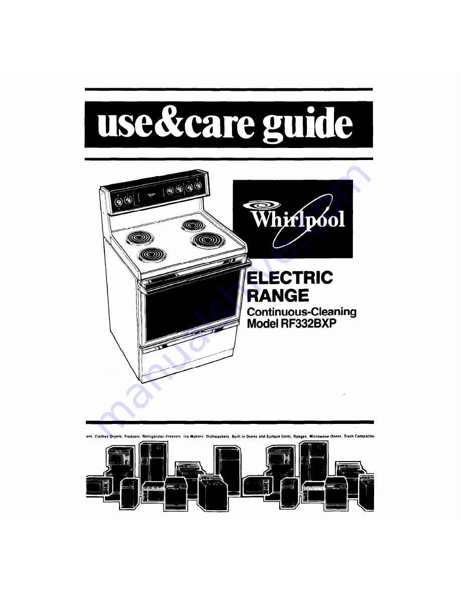 Whirlpool RF332BXP Use And Care Manual Download Page 1