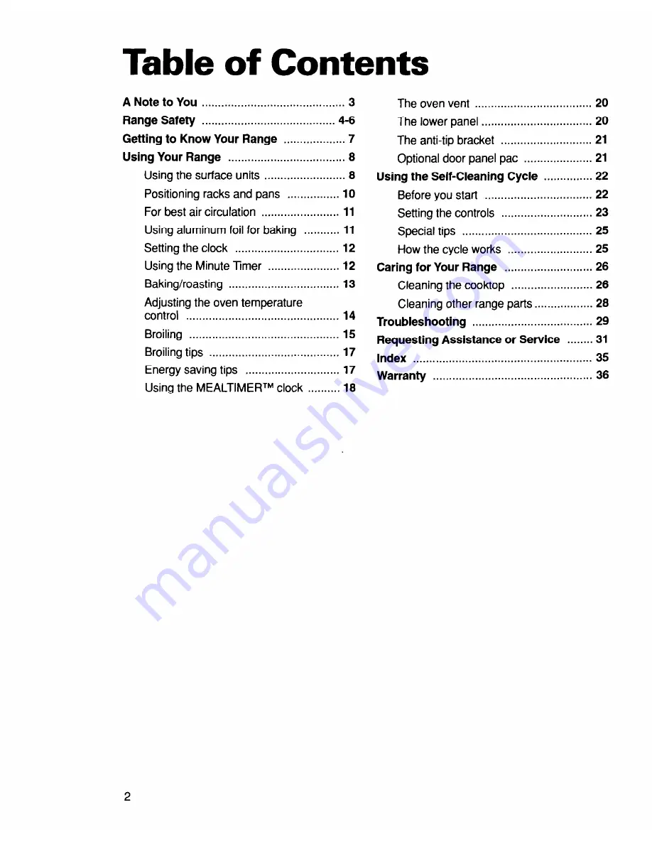 Whirlpool RF356BXD Use And Care Manual Download Page 2