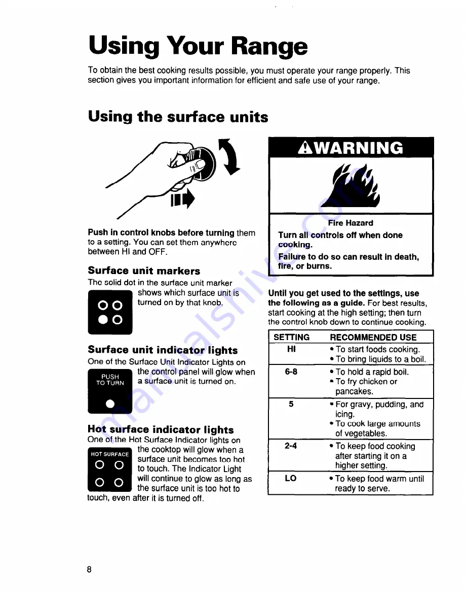 Whirlpool RF356BXD Use And Care Manual Download Page 8