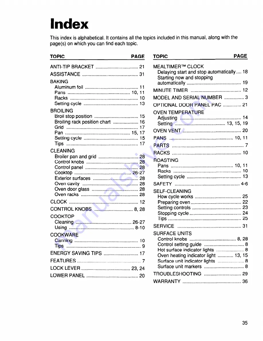 Whirlpool RF356BXD Use And Care Manual Download Page 32