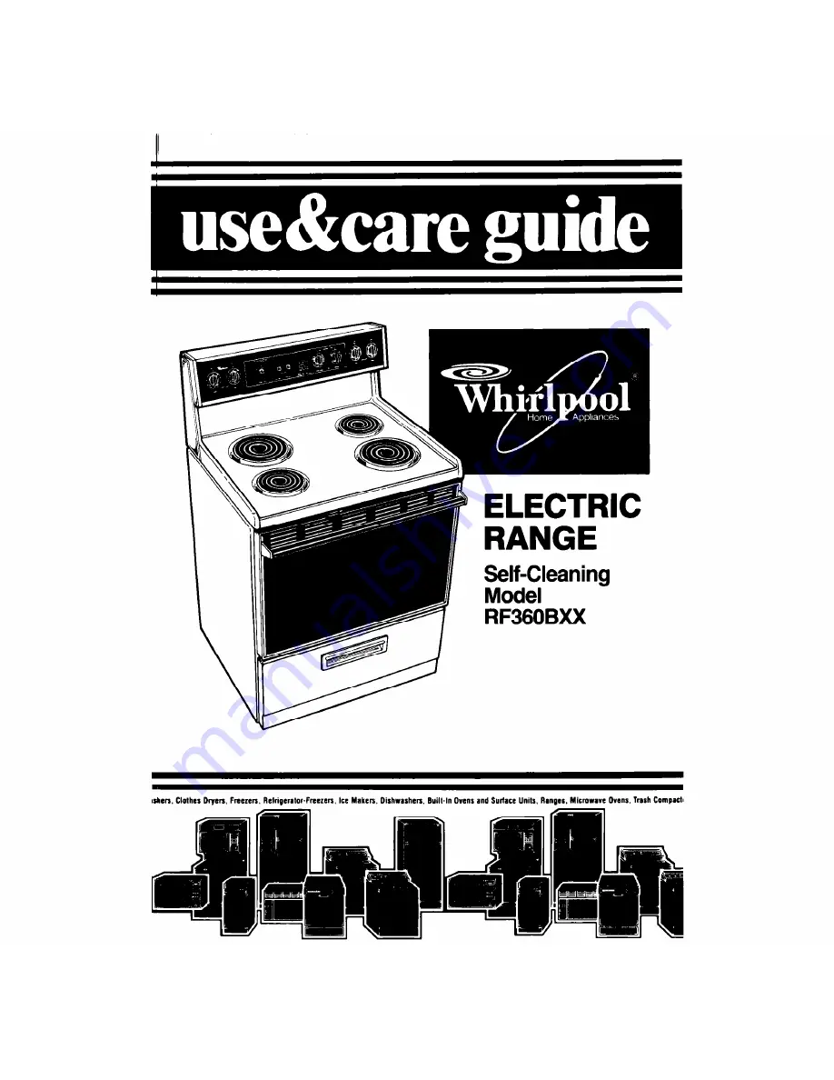 Whirlpool RF360BX Use And Care Manual Download Page 1