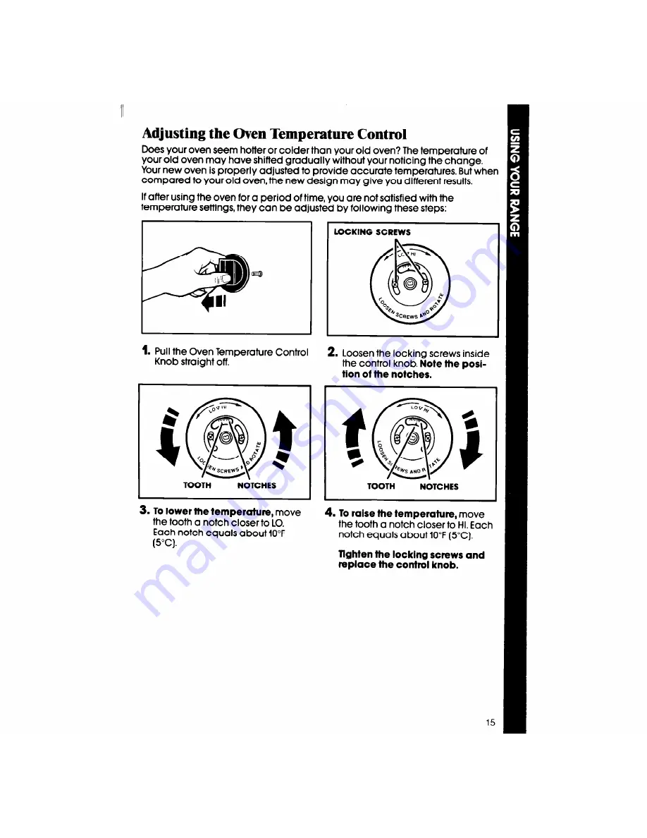 Whirlpool RF360BX Use And Care Manual Download Page 15