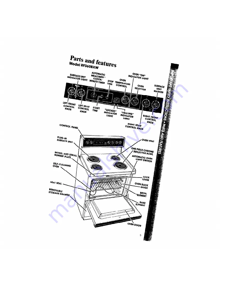 Whirlpool RF360BXW Use & Care Manual Download Page 5