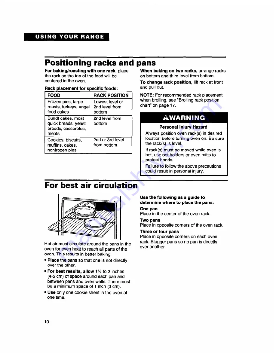 Whirlpool RF361 BXD Use And Care Manual Download Page 10