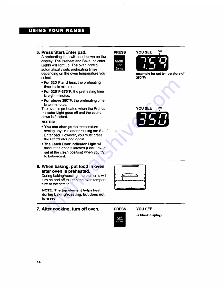 Whirlpool RF361 BXD Use And Care Manual Download Page 14