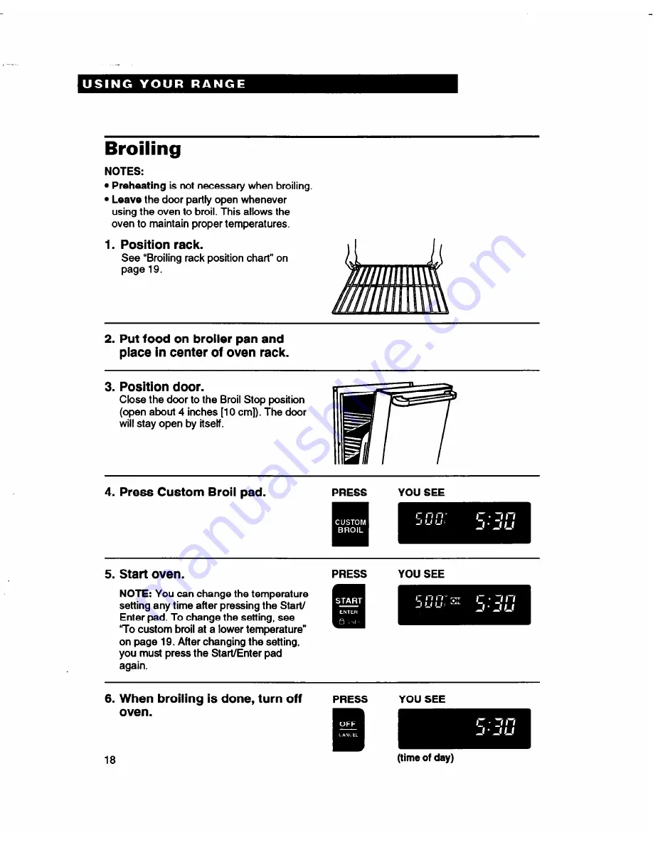 Whirlpool RF362BBD Use And Care Manual Download Page 18