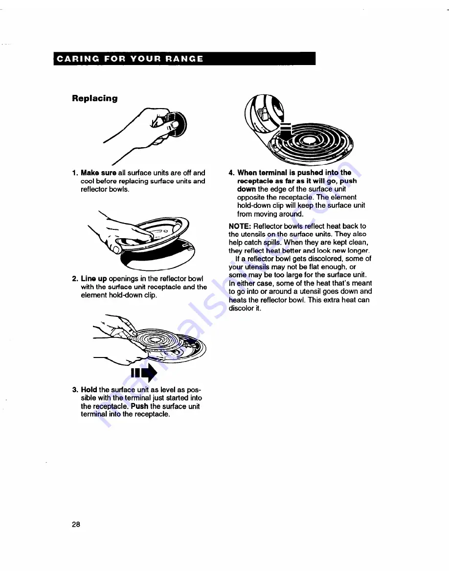 Whirlpool RF362BBD Use And Care Manual Download Page 28