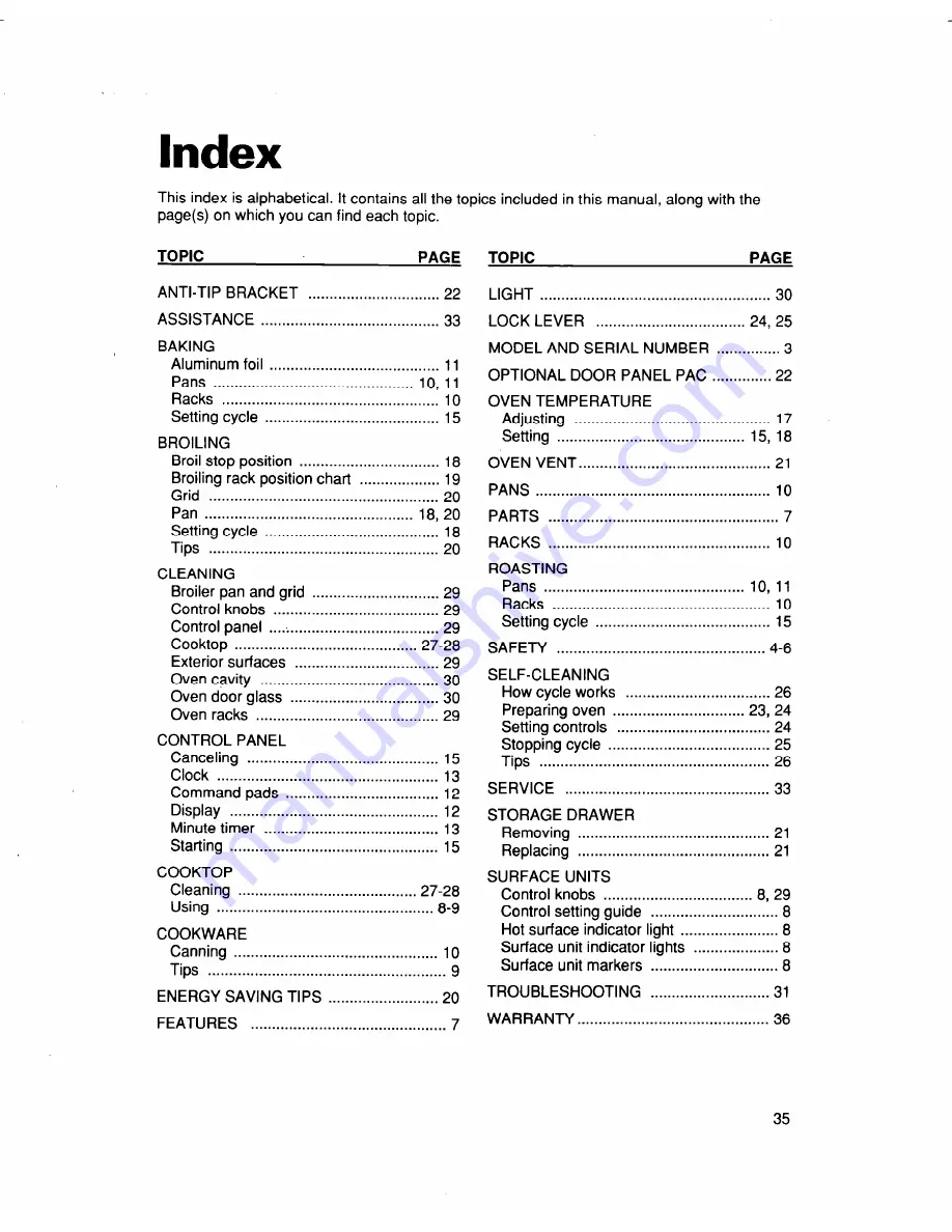 Whirlpool RF364BBD Use And Care Manual Download Page 34