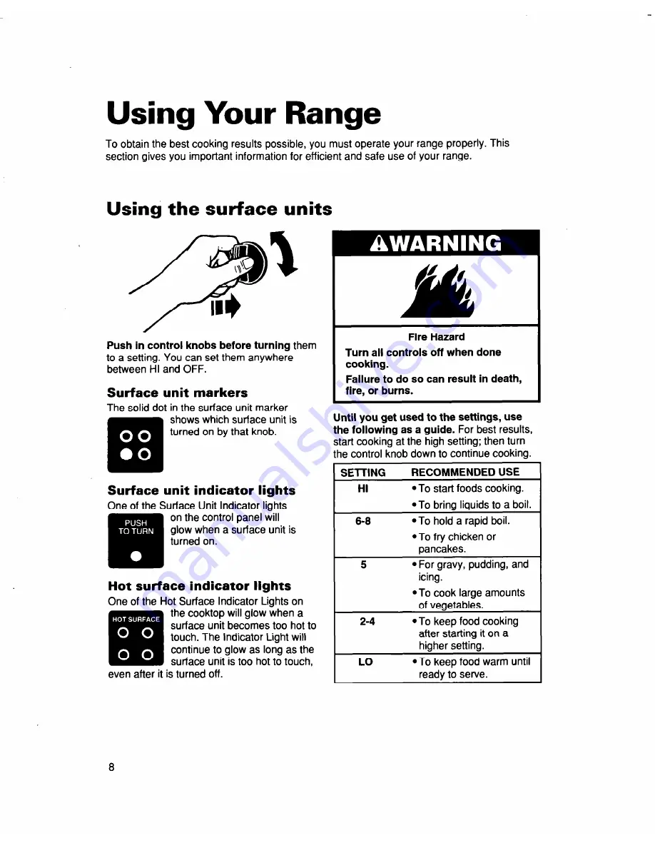 Whirlpool RF376PXD Use And Care Manual Download Page 8