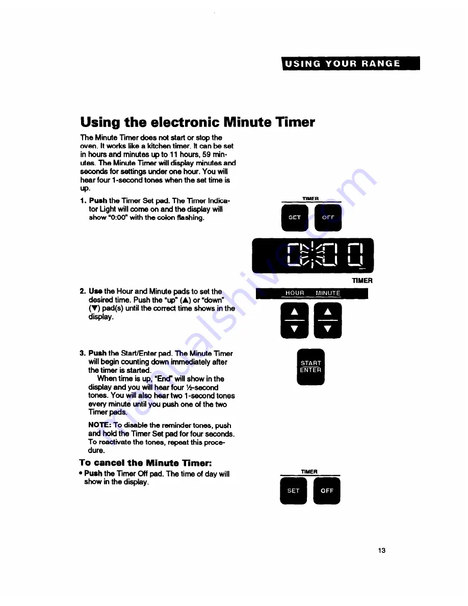 Whirlpool RF377PXY Use And Care Manual Download Page 13