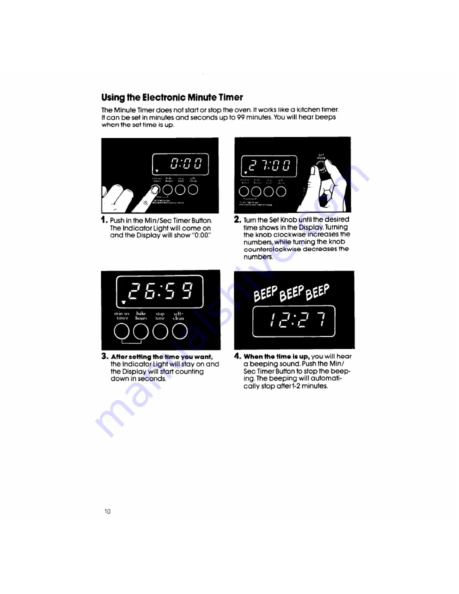 Whirlpool RF385PCW Use & Care Manual Download Page 10