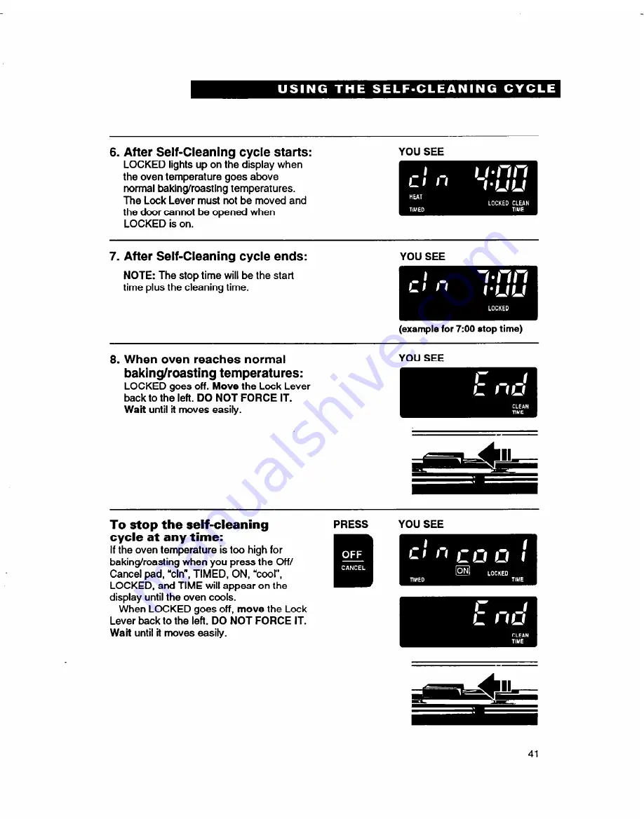 Whirlpool RF385PXD Use And Care Manual Download Page 41