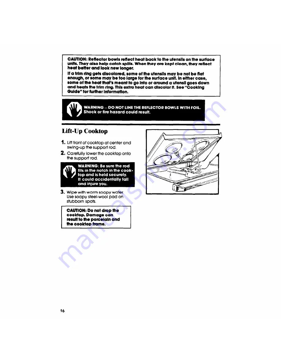 Whirlpool RF385PXP User And Care Manual Download Page 16