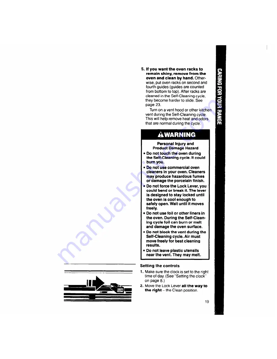 Whirlpool RF387PXW Use And Care Manual Download Page 19