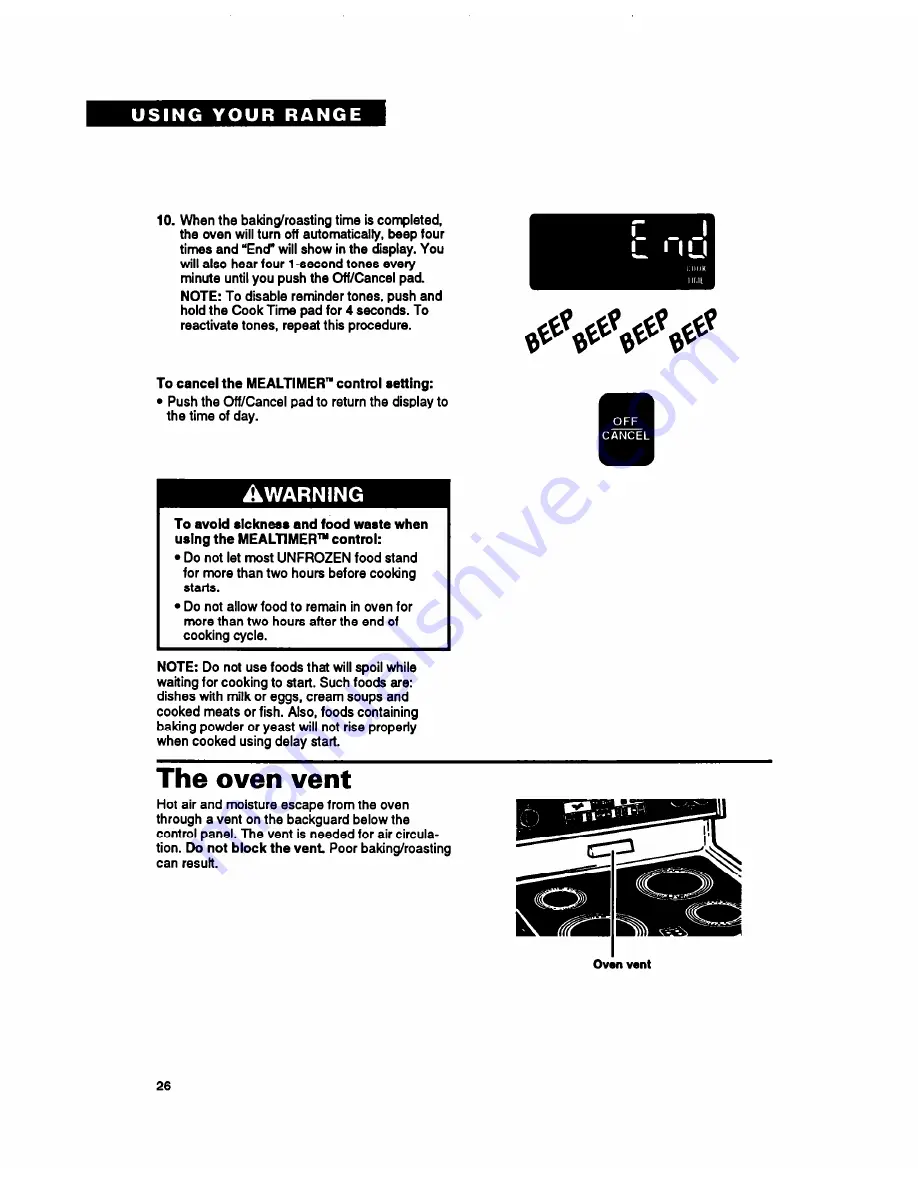 Whirlpool RF396PCY Use And Care Manual Download Page 26