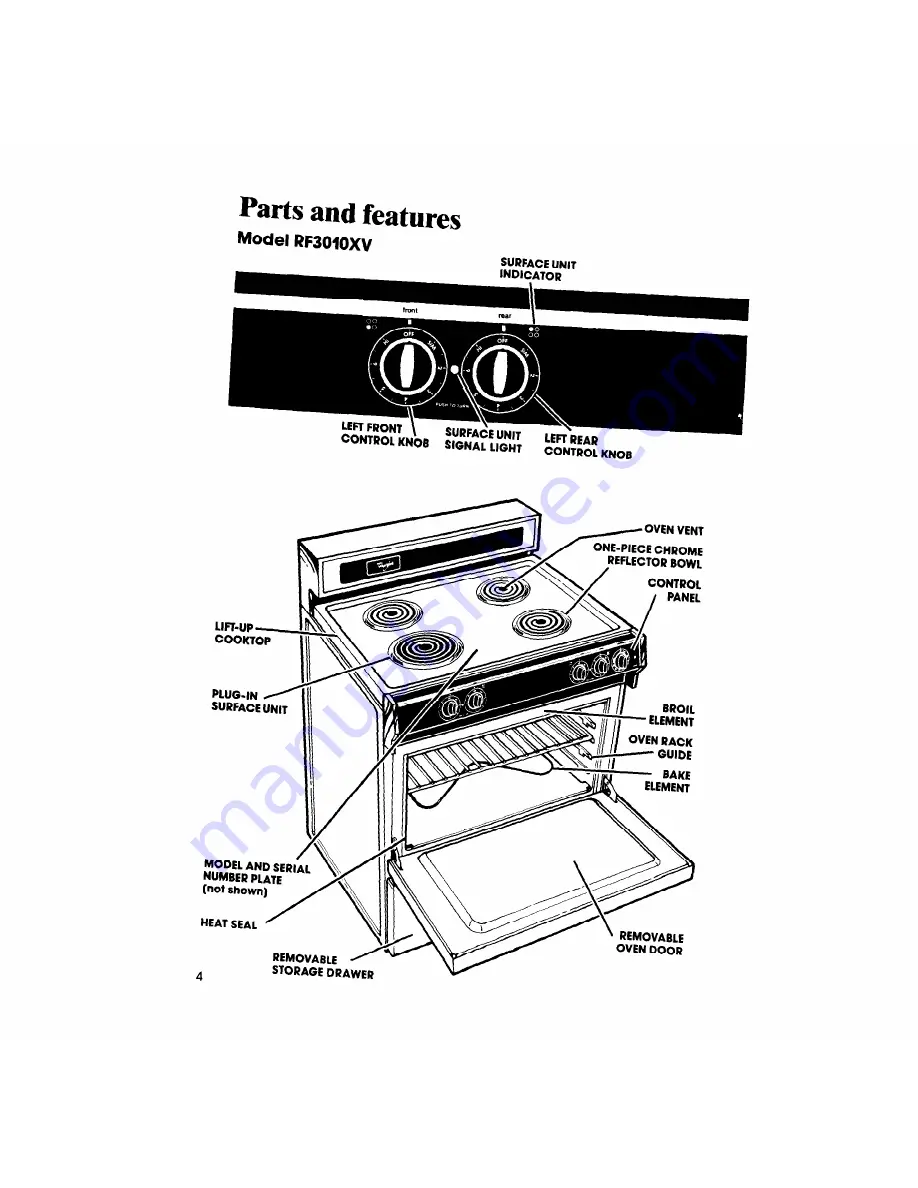 Whirlpool RF3O1OXV Скачать руководство пользователя страница 4