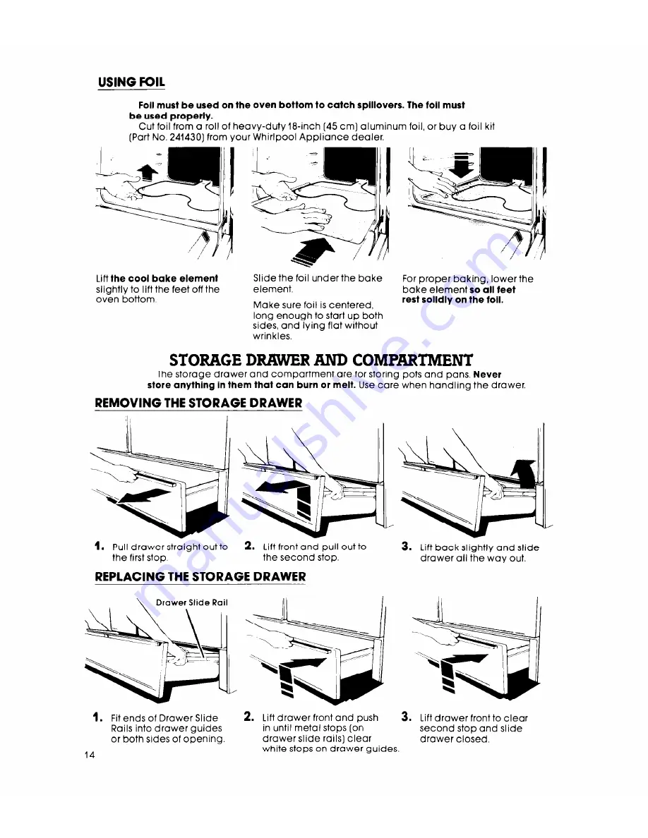 Whirlpool RF4400XL Use And Care Manual Download Page 14