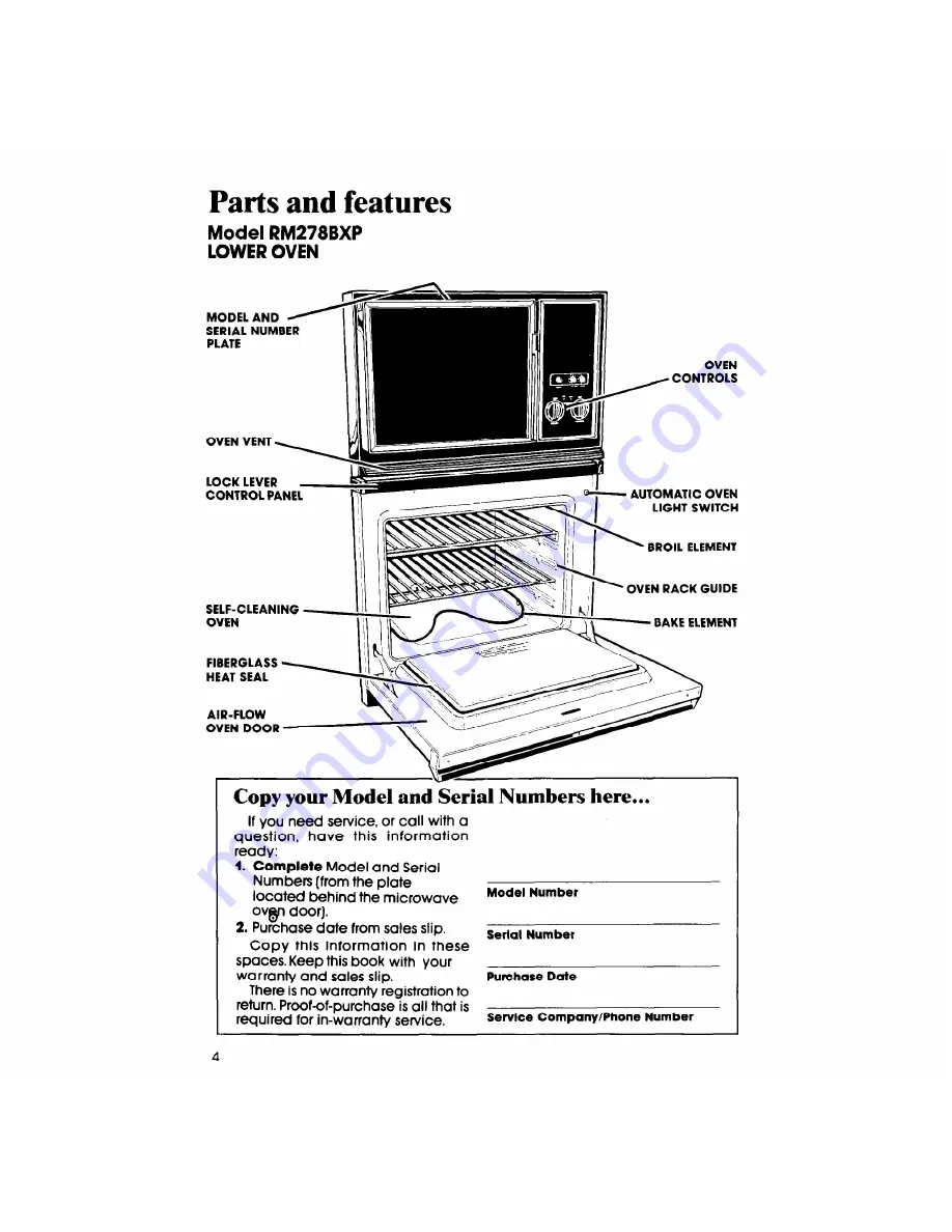 Whirlpool RM278BXP Use & Care Manual Download Page 4